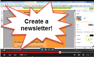 Opens video tutorial Create a Newsletter