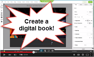 Opens video tutorial to create a Digital Book