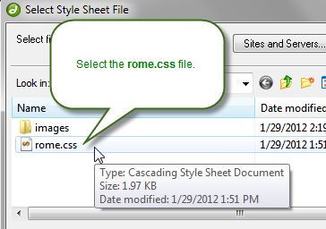 select correct CSS File